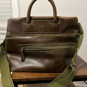 NWOT Matt & Nat Bag Vegan Leather Satchel Purse Cruelty Free Eco Friendly Brown